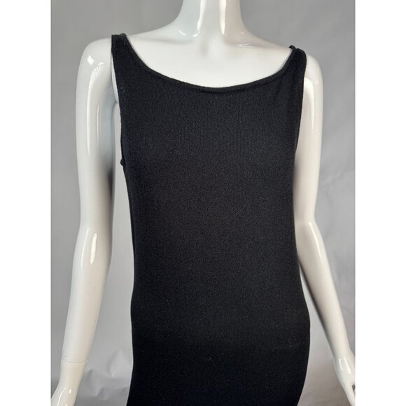 The Limited Black Sleeveless Maxi Dress M Acrylic/Nylon Blend - Picture 10 of 16